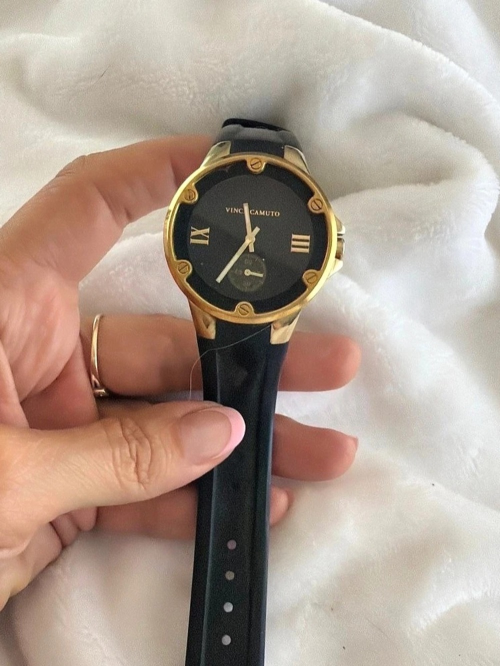 Vince Camuto Black & Gold Women’s Watch